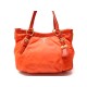 SAC A MAIN PRADA TOILE ET CUIR VERNI ORANGE 