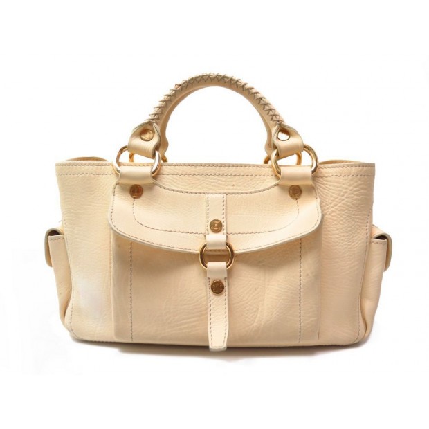 SAC A MAIN CELINE BOOGIE EN CUIR BLANC IVOIRE WHITE IVORY HAND BAG PURSE 990€