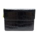 VINTAGE PORTEFEUILLE LANCEL EN CUIR CROCODILE NOIR BLACK LEATHER WALLET BILLFOLD