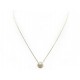 COLLIER PENDENTIF 44 CM EN DIAMANTS 0.18 CT & OR JAUNE 18K 3GR GOLD NECKLACE