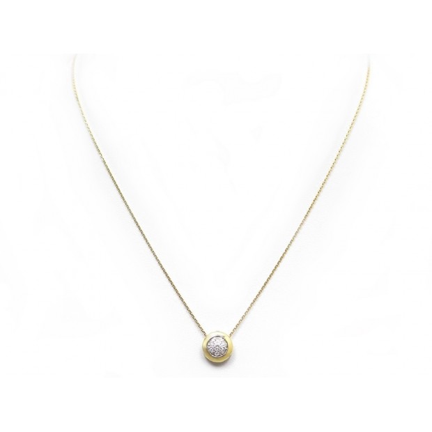  COLLIER EN OR JAUNE 18K + DIAMANTS 