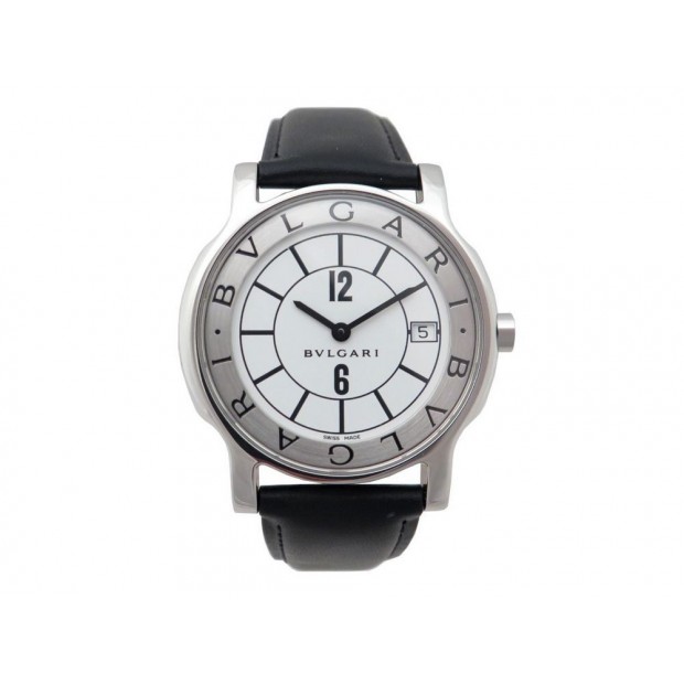 MONTRE BULGARI SOLO TEMPO QUARTZ ACIER + BOITE 