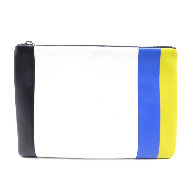 NEUF SAC POCHETTE DIOR TROUSSE EVENING ZIP POUCH CUIR MULTICOLORE POUCH 780€