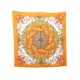 FOULARD HERMES LUNAPARK JOACHIM METZ CARRE 90 CM EN SOIE ORANGE SILK SCARF 345€