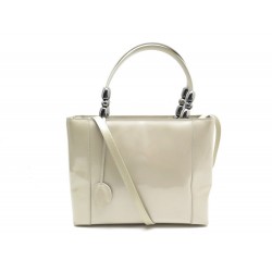 SAC A MAIN DIOR LADY MALICE PERLA GM EN CUIR VERNI BEIGE BANDOULIERE PURSE 1500€