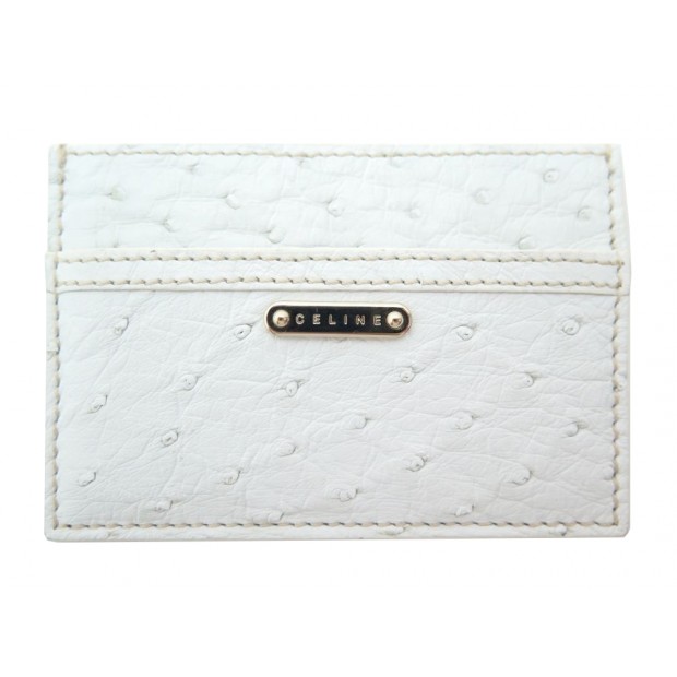 PORTE CARTES CELINE CUIR AUTRUCHE 