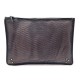 NEUF SAC POCHETTE A MAIN JEROME DREYFUSS POPOCHE XL PERFOREE CUIR NOIR 200€