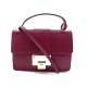 SAC A MAIN JIMMY CHOO BANDOULIERE CUIR VIOLET 