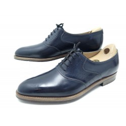 NEUF CHAUSSURES JOHN LOBB LAVENDON DERBY CUIR BLEU 7.5E 41.5 + EMBAUCHOIRS 1375€