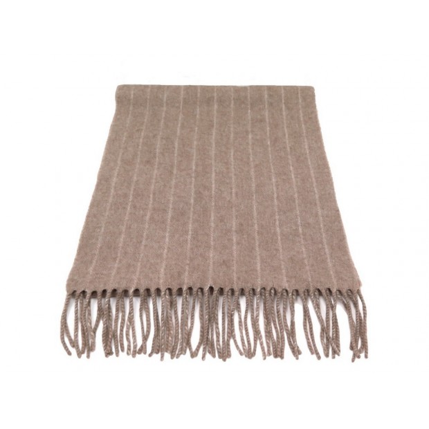 NEUF ECHARPE LORO PIANA POUR HOMME EN CACHEMIRE TAUPE SCARF BROWN 320€