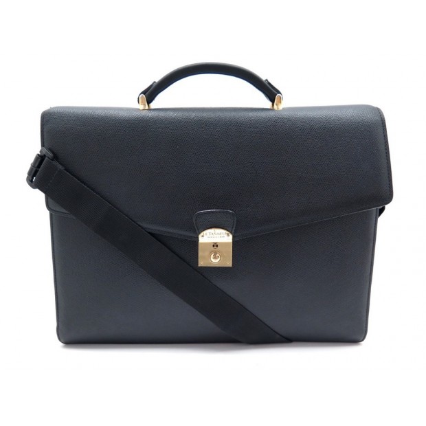 NEUF SACOCHE LE TANNEUR SAC 48H BANDOULIERE CUIR BLEU 