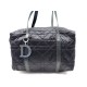 SAC A MAIN CHRISTIAN DIOR 31 CM EN TOILE CANNAGE NOIR CANVAS HAND BAG PURSE