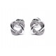 NEUF BOUCLES D'OREILLES POIRAY TRESSE 951110 DIAMANTS OR BLANC 18K EARRING 1490€