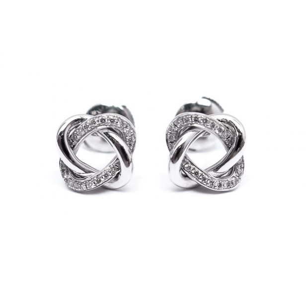 BOUCLE D'OREILLES POIRAY OR 18K ET DIAMANTS