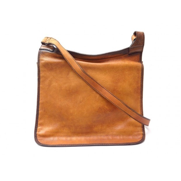 SACOCHE BERLUTI BESACE CUIR DE CERF CAMEL BANDOULIERE SHOULDER BAG BROWN 1850€