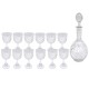 LOT DE 12 VERRES A VIN BACCARAT COLBERT EN CRISTAL + CARAFE GLASSES 