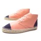 NEUF CHAUSSURES CHANEL G29600 BASKETS ESPADRILLES 41 CUIR ROSE SHOES 620€