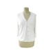 TWIN SET GILET + PULL HERMES BLANC BOUTONS CLOU DE SELLE 