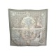 FOULARD HERMES AUX PORTES DU PALAIS CARRE EN SOIE GRISE C. HENRY GRAY SCARF 360€