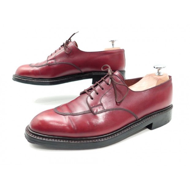 CHAUSSURES JM WESTON DERBY DEMI CHASSE 7.5D 41.5 HOMME CUIR BORDEAUX SHOES 695€