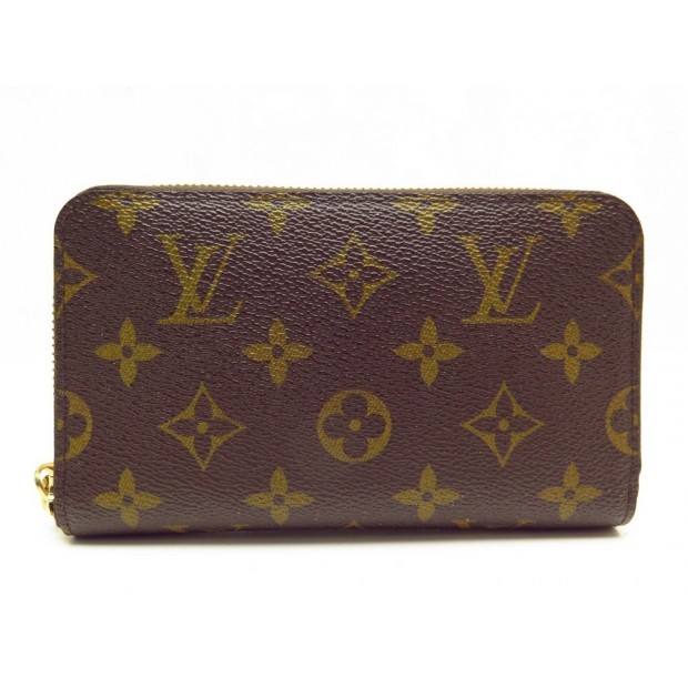 LOUIS VUITTON Monogram Canvas Brown Porte Monnaie Zippy Wallet