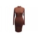 ENSEMBLE ALAIA BODY & JUPE TAILLE 36 S LAINE MARRON BROW WOOL SKIRT & TOP 1800€