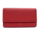 NEUF PORTEFEUILLE CELINE CUIR GRAINE ROUGE