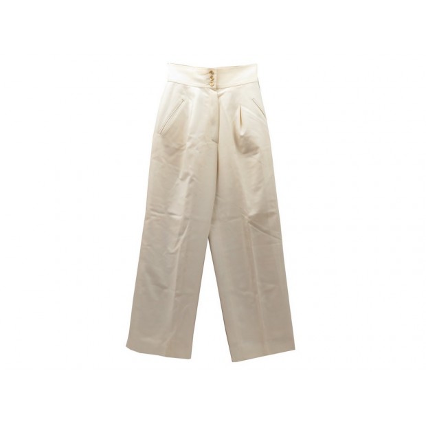 NEUF PANTALON CHANEL LAINE 36 BEIGE 1 