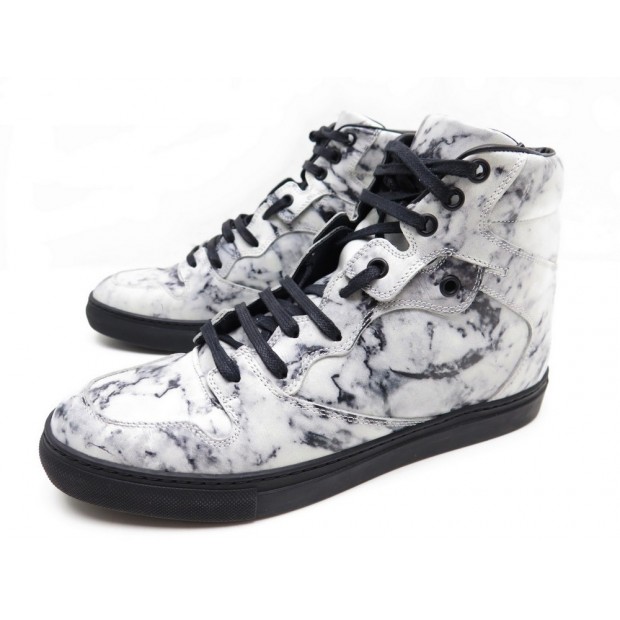 balenciaga marble high top sneakers