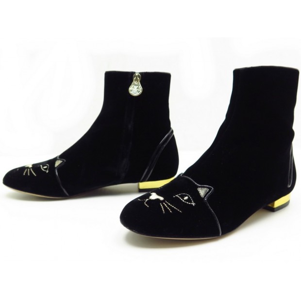 BOOTS CHARLOTTE OLYMPIA PUSS IN BOOTS 37.5 + POCHON BOITE