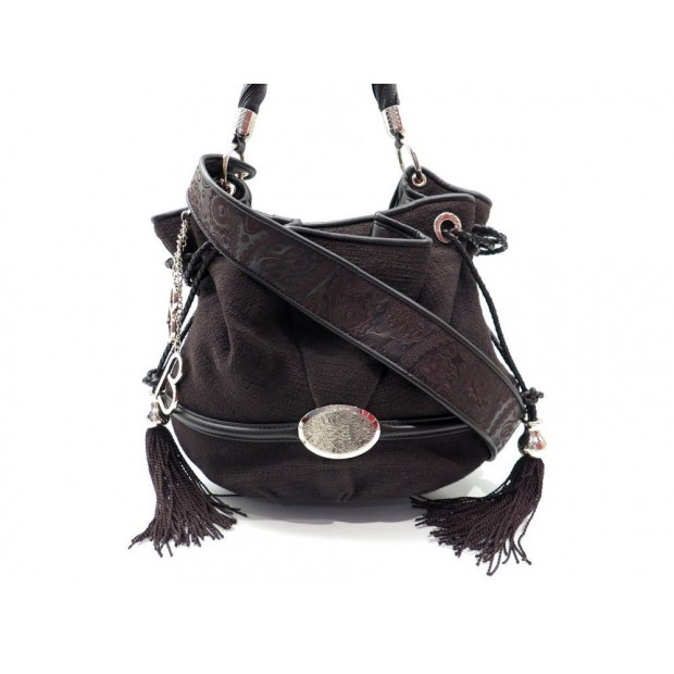 NEUF SAC A MAIN LANCEL BRIGITTE BARDOT BB CABAS TWEED MARRON HAND BAG PURSE 890€