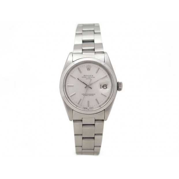 VINTAGE MONTRE ROLEX OYSTER PERPETUAL DATE 1500 34 MM AUTO EN ACIER WATCH 5100€