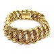 BRACELET GROSSE MAILLE AMERICAINE TOUR 19 CM EN OR JAUNE 18K 56.8 GR YELLOW GOLD