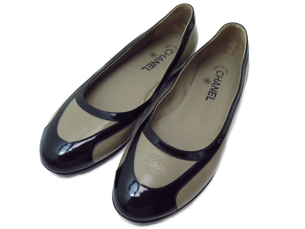 chaussures chanel ballerines 38 g26188 en cuir taupe chaussures chanel ballerines 38 g26188 en cuir taupe