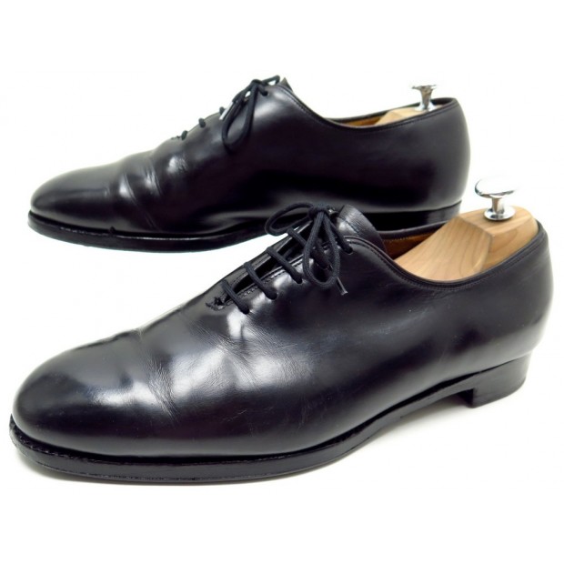 CHAUSSURES CHURCH'S NEW YORKER RICHELIEU ONE CUT 7.5F 41.5 CUIR NOIR SHOES 490€