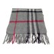 NEUF ECHARPE BURBERRY TARTAN CHECK GRIS EN 100% CACHEMIRE CASHMERE SCARF 490€