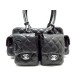 SAC A MAIN CHANEL REPORTER PM EN CUIR NOIR MATELASSE NOIR PURSE BAG 2750€