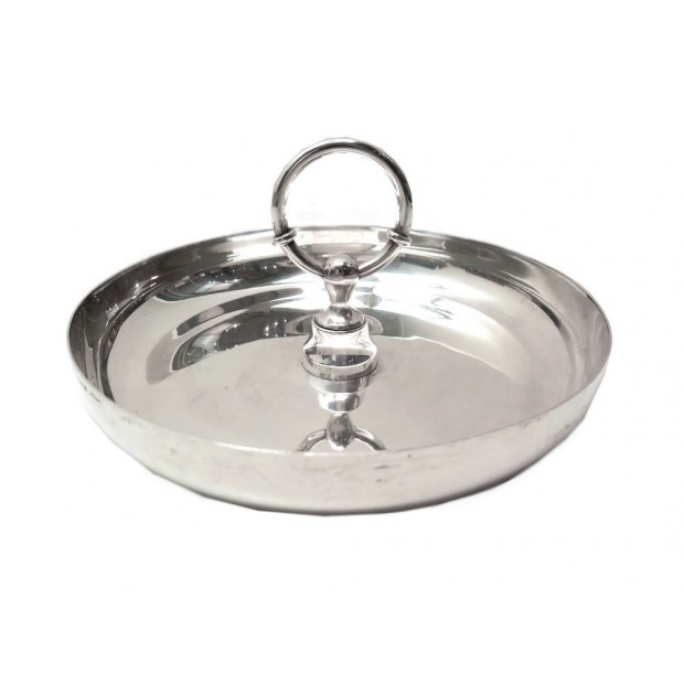 PLATEAU HERMES PRESENTOIR SERVICE COUPE EN METAL ARGENTE SILVER PLATED CUP PAN