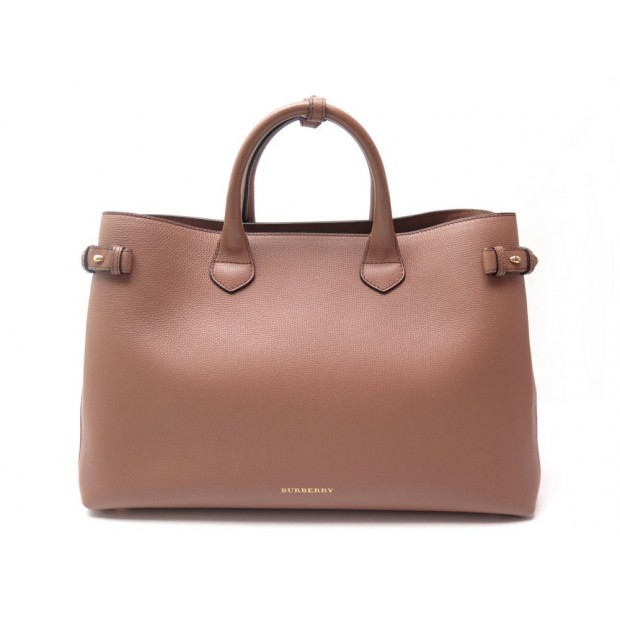 SAC A MAIN BURBERRY BANNER GM EN CUIR MARRON BROWN LEATHER HAND BAG 1490€