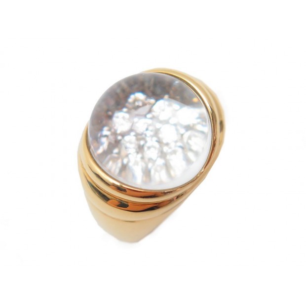 NEUF BAGUE MAUBOUSSIN TRANSPARENCE OR JAUNE 18CT ET DIAMANTS T54 + ECRIN 2200€