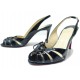 CHAUSSURES CHRISTIAN LOUBOUTIN CORSETICA 85 38.5 EN CUIR VERNI NOIR SHOES 710€