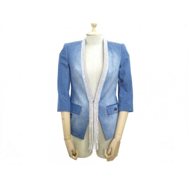 blazer denim femme