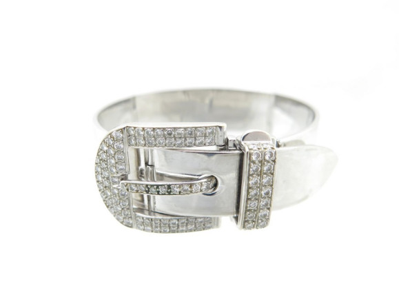 bracelet en or blanc serti 95 diamants 0.97 carat