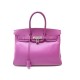 SAC A MAIN HERMES BIRKIN 35CM CUIR TAURILLON CYCLAMEN 