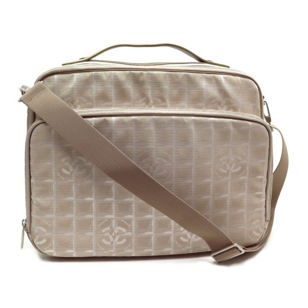 SACOCHE CHANEL SAC PR ORDINATEUR LIGNE VOYAGE TOILE JACQUARD COMPUTER BAG 1800€