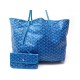 SAC A MAIN GOYARD SAINT LOUIS GM CABAS EN TOILE BLEU AVEC POCHETTE TOTE HAND BAG