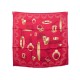 FOULARD CARTIER JOAILLERIE BIJOUX BRACELET LOVE CARRE SOIE ROUGE SILK SCARF 320€