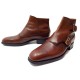 CHAUSSURES JM WESTON 578 BOTTINES DOULE BOUCLE 7D 41 CUIR MARRON BOOTS SHOE 950€