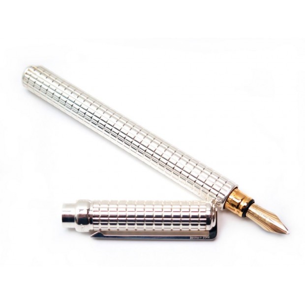 NEUF STYLO ST DUPONT GATSBY 431170M PLUME A CARTOUCHES PLAQUE ARGENT PEN 420€