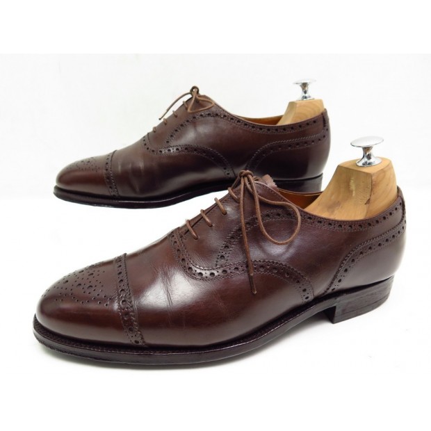 CHAUSSURES CROCKETT & JONES WESTMINSTER RICHELIEU 8EE 42 LARGE CUIR SHOES 520€